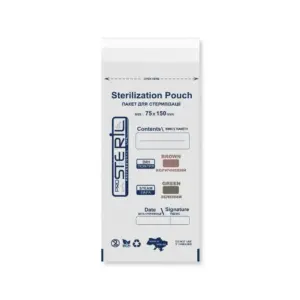 Sterilization pouch DRY/STEAM ProSteril white 100 pcs - 75×150 mm