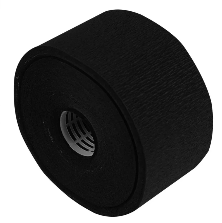 Disposable neck strips Etto, paper, black, plastic core (5 rolls of 100 pcs per pack) - Image 2